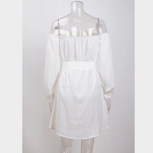 My Angel White Off Shoulder Mini Dress - Picture 6 of 8